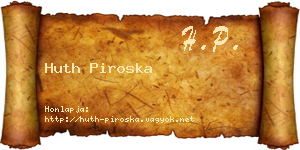 Huth Piroska névjegykártya